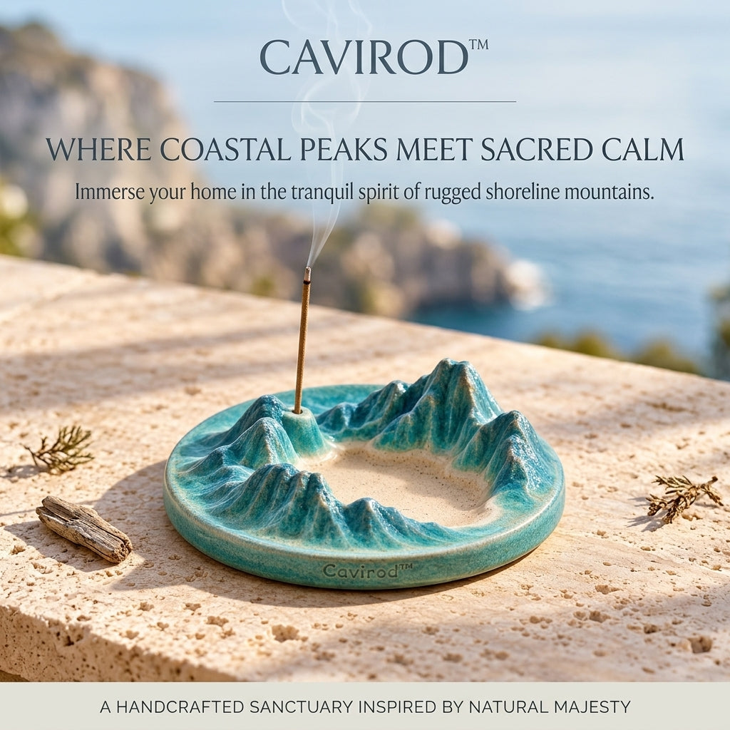 Cavirod™ Lavender Twilight Mountain Incense Holder — Violet Ridge Art Hero