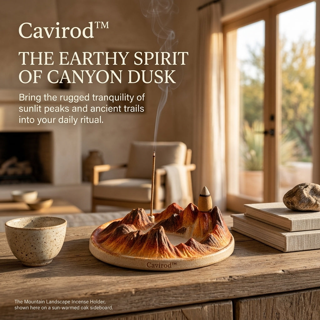 Cavirod™ Evergreen Valley Mountain Incense Holder — Moss Ridge Landscape Lifestyle