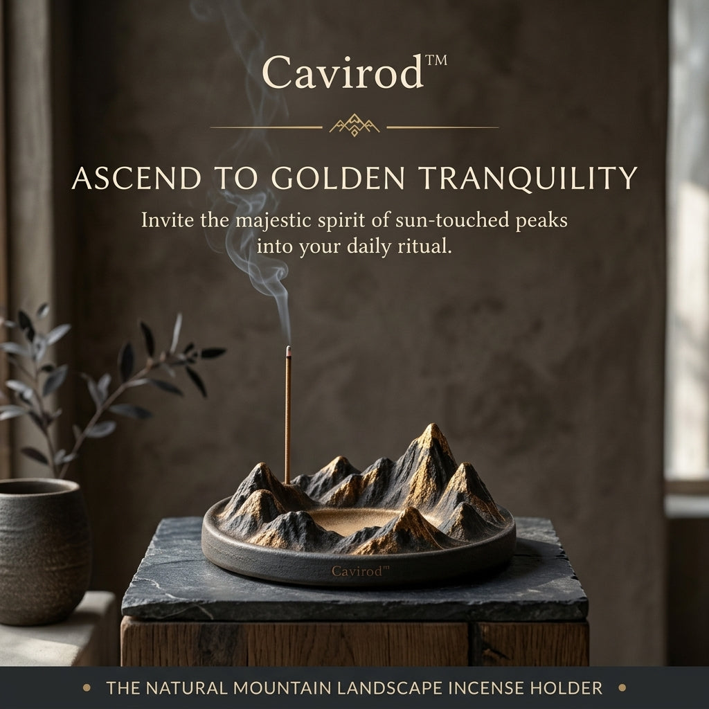 Cavirod™ Moonlit Indigo Mountain Incense Holder — Nightfall Range Main
