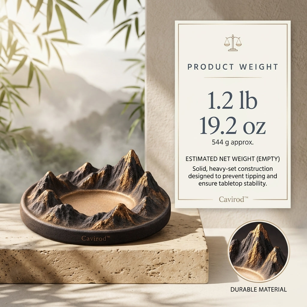 Cavirod™ Moonlit Indigo Mountain Incense Holder — Nightfall Range Weight