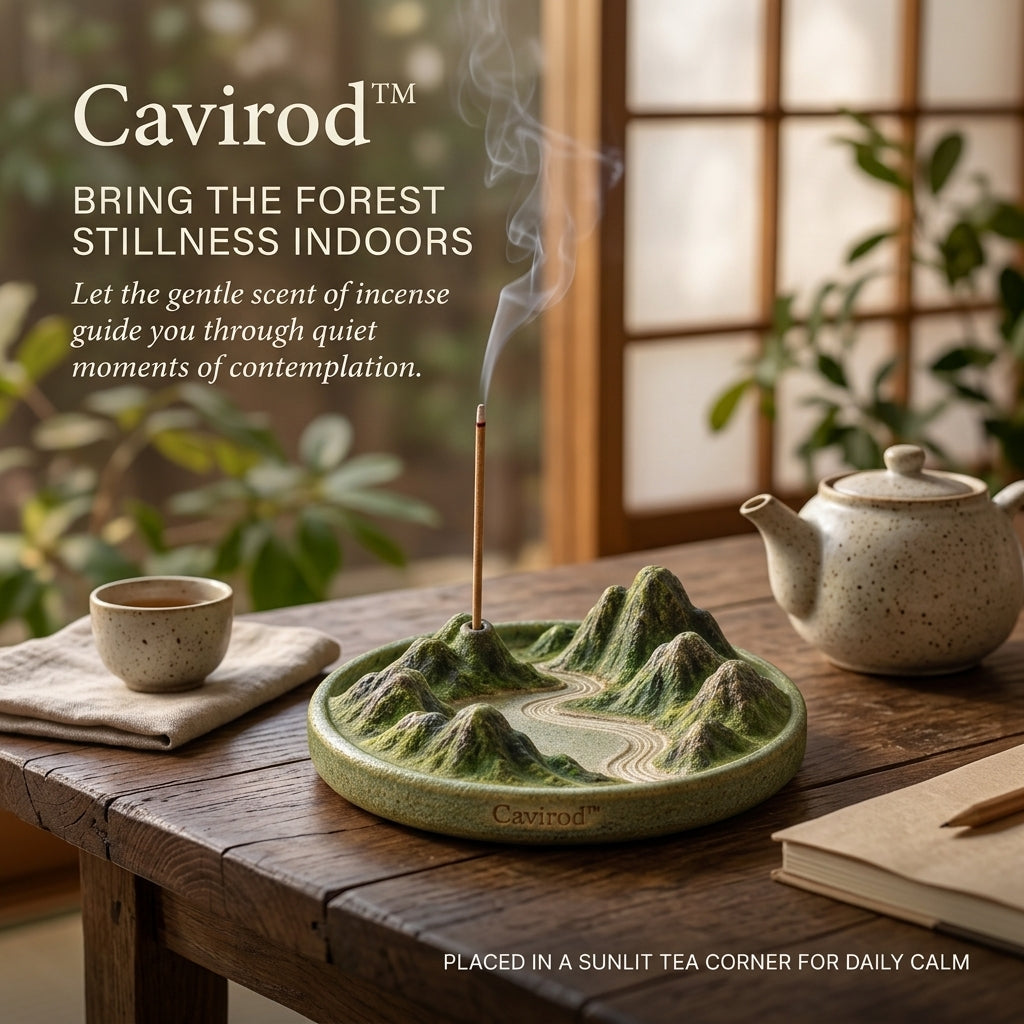 Cavirod™ Terracotta Horizon Mountain Incense Holder — Warm Earth Peaks Lifestyle